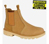 Bottes De Sécurité En Cuir Pour Hommes Grafters Grinder Slip-On Tan