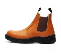 Grafters San Diego Hommes Cuir Everyday Travail Extérieur Sécurité Bottes Marron