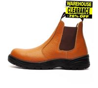 Grafters San Diego Hommes Cuir Everyday Travail Extérieur Sécurité Bottes Marron
