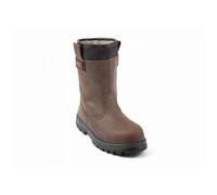 Bottes fourrées KAMA S3 CI en cuir marron avec embout et semelle acier - GASTON MILLE - RAMA3N