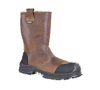 Jallatte Bottes de sécurité JALCYPRESS SAS S3 CI SRC cuir fourré Marron 39