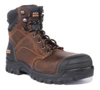 Bottes de sécurité pour femmes Ariat Treadfast en cuir imperméable avec embout en acier - Brun - Taille 36.5 36