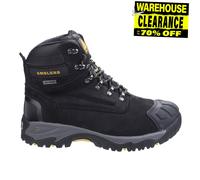 Bottes De Sécurité Pour Hommes Étanches En Cuir Noir Amblers FS987