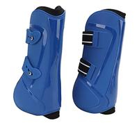Bottes de soutien avant pour cheval XL haute performance en néoprène PU pour entraînement avancé et saut, protection optimale des tendons et des sabots pour chevaux de compétition (pattes avant bleues