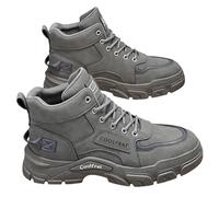 Bottes de travail, d'hiver, pour homme et femme, à plateau, antidérapantes, courtes, chaudes, pour les loisirs, le sport, l'hiver, la neige, gris, 43 EU