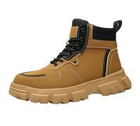 Bottes de travail pour homme avec embout en acier - Imperméables - Chaussures de randonnée à lacets - Semelles antidérapantes - Chaussures de marche résistantes à la perforation - Chaussures de