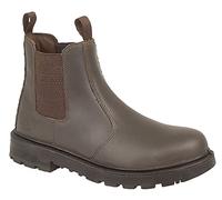 Bottes de travail pour homme Chelsea Dealer - En cuir et en acier de sécurité - Marron - marron, 25