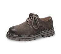 Bottes de travail robustes et confortables pour homme - Avec lacets - Semelle antidérapante - Style vintage - Aspect cuir - Semelle profilée - Pour la randonnée, Style C02 Gris, 37.5 EU