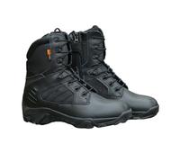 Bottes De Travail Tactiques Militaires Pour Hommes, Bottes De Sécurité Tactiques Imperméables En Cuir À Fermeture Éclair Latérale Pour Hommes, Bottes De Patrouille Militaires Légères Et Durables, Pour