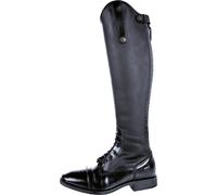 Bottes d'équitation en cuir enfant HKM Sevilla Teddy Standard Noir 34
