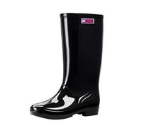 Bottes d'extérieur en Caoutchouc pour Femme Chaussures Travail Plein air Pluie Semi-compensées Confortable Antidérapant Compris la Semelle intérieure Séchage Ultra-Rapide Festivals Boue