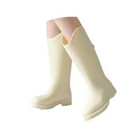 Bottes d'extérieur en caoutchouc pour femme Imperméable Coupe-Vent pluie enfiler Confortable Antidérapant Chaussures Adhérence boue/glace Semelle extérieure gomme Les Pieds Chauds et secs