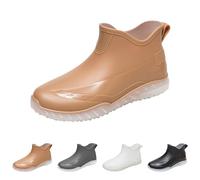 Bottes d'extérieur imperméables en polyuréthane pour homme - Résistantes à l'usure - Bottes mi-hautes - Antidérapantes - Résistantes à l'abrasion - Chaussures de travail, marron, 41 EU
