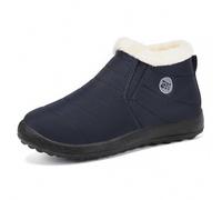 Bottes d'hiver 2026 pour femme avec doublure en polaire chaude et isolante confortable par temps froid, bleu, 41 EU