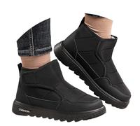 Bottes d'hiver 2026 pour homme, isolées, antidérapantes, confortables, hautes et confortables, avec semelle souple, pour les activités de plein air et un usage quotidien, Noir , 44 EU