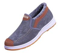 Bottes d'hiver à enfiler pour homme, baskets d'extérieur décontractées pour la randonnée, les garçons, chaussures d'école, chaussures tendance doublées de fourrure, chaussures de fitness, de marche