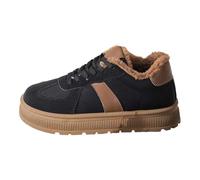 Bottes d'hiver à lacets, doublées, isolées, bout rond, chaussures chaudes et confortables par temps froid, Noir , 39 EU