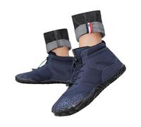 Bottes d'hiver à lacets pour homme et femme comme paire de chaussures chaudes et confortables par temps froid, bleu, 45 EU