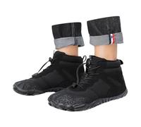 Bottes d'hiver à lacets pour homme et femme comme paire de chaussures chaudes et confortables par temps froid, Noir , 45 EU