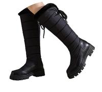 Bottes d'hiver avec doublure en cuir synthétique - Talon incliné - Idéales pour les activités de plein air - Confortables - Chaudes - Antidérapantes - Résistantes - Légères - Flexibles - Rembourrées