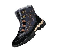 Bottes d'hiver chaudes doublées imperméables à lacets avec semelles antidérapantes pour homme, bleu, 39 1/3 EU