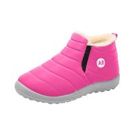 Bottes d'hiver chaudes pour fille avec semelle épaisse antidérapante et isolation pour les jours de gel, Rose, 31 EU