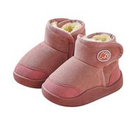 Bottes d'Hiver Chaudes pour Filles Doublées Fausse Fourrure Antidérapantes Chaussures Extérieur Tout-Petits Jeunes Enfants Temps Froid (5.5-6 Years)