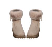 Bottes d'hiver doublées antidérapantes pour femme - Élégantes | Bottes thermiques en daim à bout rond, couleur unie, confortables, avec talon bas, bottes de neige chaudes pour la vie