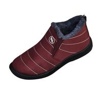 Bottes d'hiver doublées de fourrure pour femme | Bottes de neige pour homme | Bottes à rayures rétro | Bottes d'extérieur à enfiler pour plus de chaleur | Bottes de marche antidérapantes | Bottines