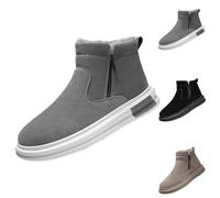 Bottes d'hiver doublées en cuir pour homme | Bottines d'hiver pour homme avec fermeture éclair - Pour tous les jours, les loisirs, l'hiver - Taille 39-44