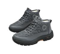 Bottes d'hiver doublées imperméables à lacets pour homme | Bottines d'hiver avec talon - Pour tous les jours - Bottes courtes à enfiler - Pour les loisirs - Taille 39-44