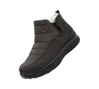 Bottes d'hiver doublées pour femme - Antidérapantes - Chaudes | Bottes thermiques confortables en peluche à bout large - Bottes plates pour femme - Pour l'hiver et la vie quotidienne