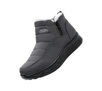 Bottes d'hiver doublées pour femme - Antidérapantes - Chaudes | Bottes thermiques confortables en peluche à bout large - Bottes plates pour femme - Pour l'hiver et la vie quotidienne