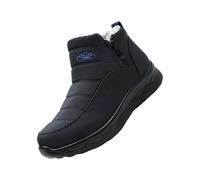 Bottes d'hiver doublées pour femme - Antidérapantes - Chaudes | Bottes thermiques confortables en peluche à bout large - Bottes plates pour femme - Pour l'hiver et la vie quotidienne
