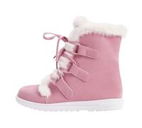 Bottes d'hiver doublées pour femme - Bottes de neige plates en daim | Chaussures d'hiver à doublure chaude avec lacets, bout rond, bottes de neige douillettes pour les loisirs et la vie