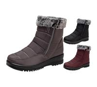 Bottes d'hiver doublées pour homme - Bottes de chasse à enfiler | Bottines d'hiver antidérapantes pour homme avec fermeture éclair - Taille 36-43