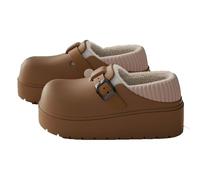 Bottes d'Hiver Femme Imperméables Antidérapantes à Plateforme Isolées pour Temps Froid et Neige (Coffee, 38-39)