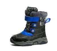 Bottes d'Hiver Garçons Isolation Chaude Confort Supérieur Semelle Antidérapante Résistance à l'Eau Design Moderne pour Enfants Activités Extérieures (Blue, 30 Little Child)