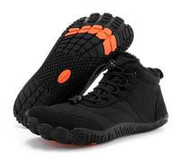 Bottes D'hiver Imperméables Et Chaudes-Chaussures De Randonnée Neige Unisexes À Lacage Rapide, Doublure Polaire, Semelle Caoutchouc Antidérapante, Légères Noir 47 EU