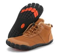 Bottes D'hiver Imperméables Et Chaudes-Chaussures De Randonnée Neige Unisexes À Lacage Rapide, Doublure Polaire, Semelle Caoutchouc Antidérapante, Légères Marron 47 EU