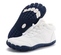 Bottes D'hiver Imperméables Et Chaudes-Chaussures De Randonnée Neige Unisexes À Lacage Rapide, Doublure Polaire, Semelle Caoutchouc Antidérapante, Légères Blanc 47 EU