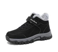 Bottes d'hiver isolées pour femmes avec adhérence optimale pour randonnées et activités extérieures par temps froid (Black, 36)