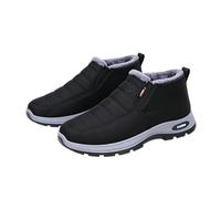 Bottes d'hiver matelassées unisexes avec doublure en polaire chaude | Fermeture éclair latérale, col en peluche, dessus rembourré, bande de roulement robuste, entrée facile, jours de neige