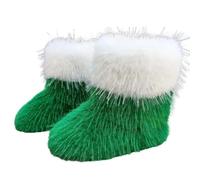 Bottes d'Hiver Mi-Mollet pour Femmes avec Doublure Thermique - Chaussures Élégantes et Confortables pour Activités Extérieures par Temps Froid (Green, 42)