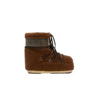 Moon Boot Chaussures de sport MB ICON LOW FLEECE Fourrure synthétique, lacets Marron 36-38 Femme
