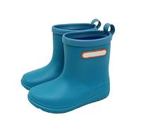 Bottes d'hiver pour bébé et enfant - Chaussures de pluie pour tout-petits - Bottes de pluie courtes - Chaussures légères pour les jours de pluie - Chaudes, bleu, 32 EU