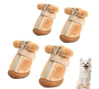 Bottes d'hiver pour chien - Chaussures pour petits animaux de compagnie | Trois mots chiens - Chaussures en caoutchouc en peluche de 72 à 130 g pour garder les pattes au chaud évitant les glissements