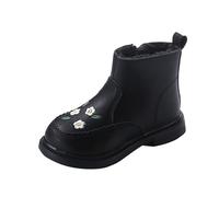 Bottes d'hiver pour enfant Taille 32 Proof Flat Keep Warm Bottes de neige confortables Bottes pour enfants Bottes imperméables, Noir , 32 EU