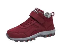 Bottes d'hiver pour femme - Bottes de neige - Chaussures d'hiver pour femme - Pour homme moyen et âgé - Haut haut avec slip en velours épais et chaussures confortables en coton - Chaussures de sport