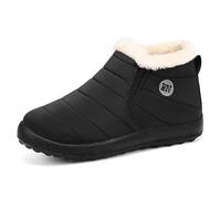 Bottes d'hiver pour femme - Bottes de neige montantes doublées en polaire chaude - Slip isolé - Bottes confortables pour temps froid - Bottes de neige pour femme - Pointure 40, Noir , 43 EU